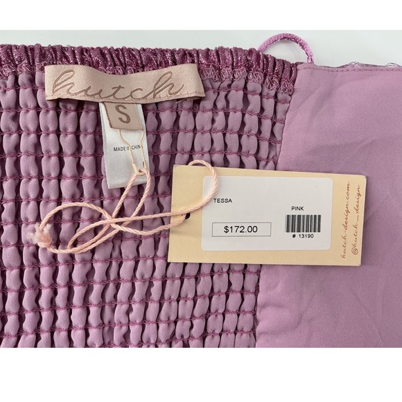 NWT Hutch Tessa‎ Pink Metallic Bow Corset Top Style 2475 Size S - Picture 7 of 7